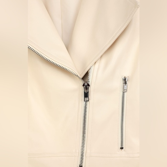 NWT Lulu’s Cool to the Core Ivory Vegan Leather Moto
Jacket - Picture 12 of 12